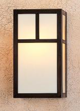 Arroyo Craftsman MS-12TCR-S - 12" mission sconce with t-bar overlay