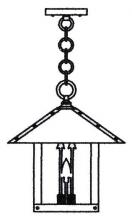 Arroyo Craftsman TRH-12ARGW-S - 12" timber ridge pendant with arrow filigree