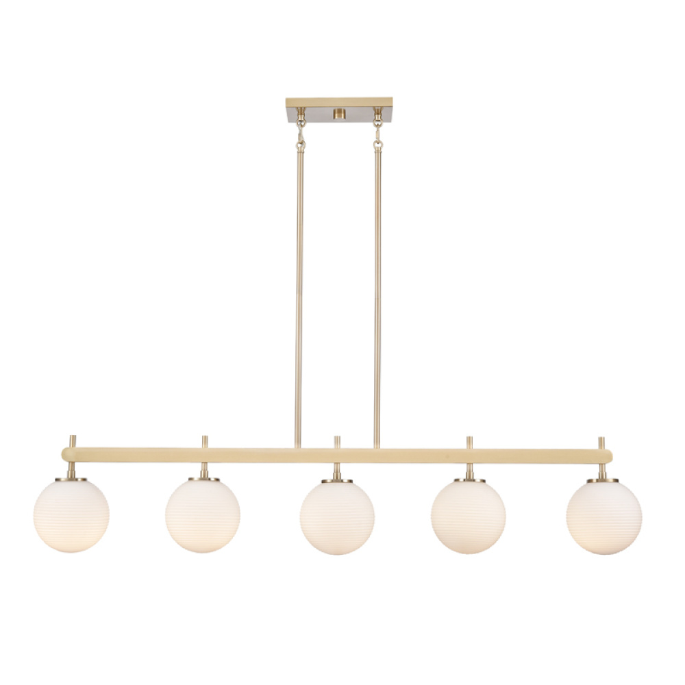 Coretta 48" Wide 5-Light Island - Modern Gold
