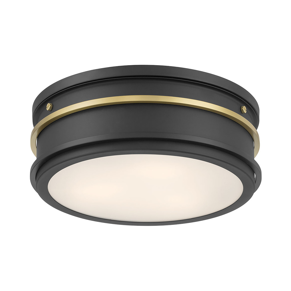 Stralara  12" Wide 2-Light Flush Mount