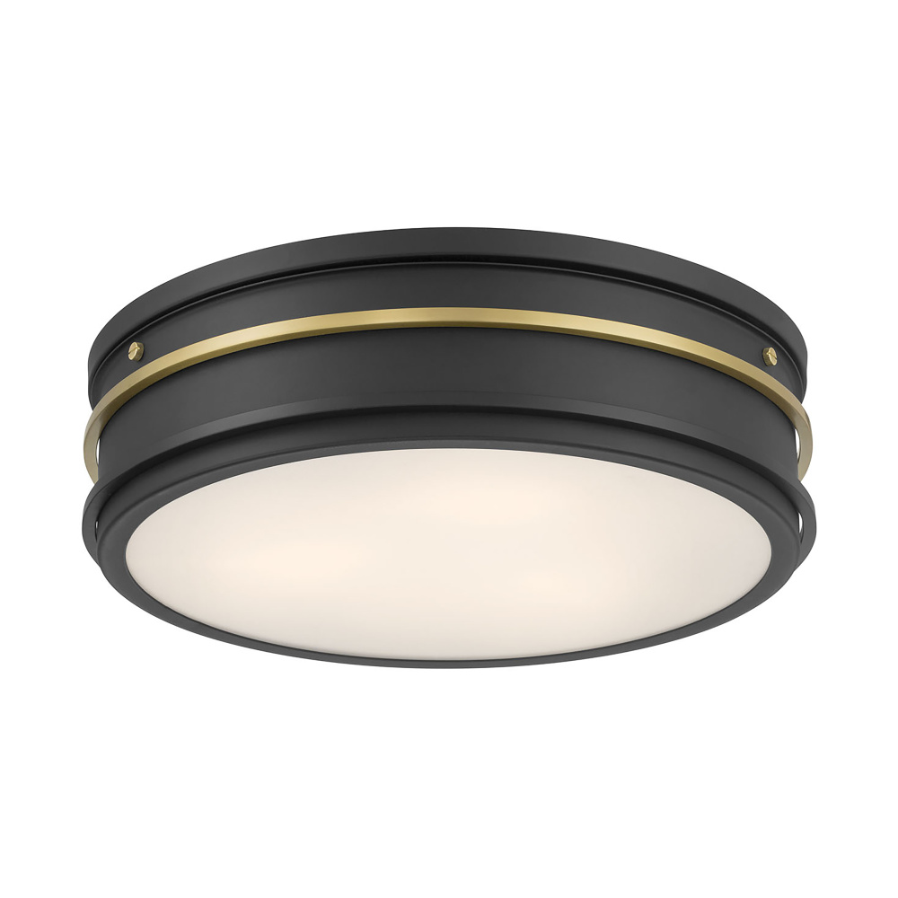 Stralara  16" Wide 3-Light Flush Mount