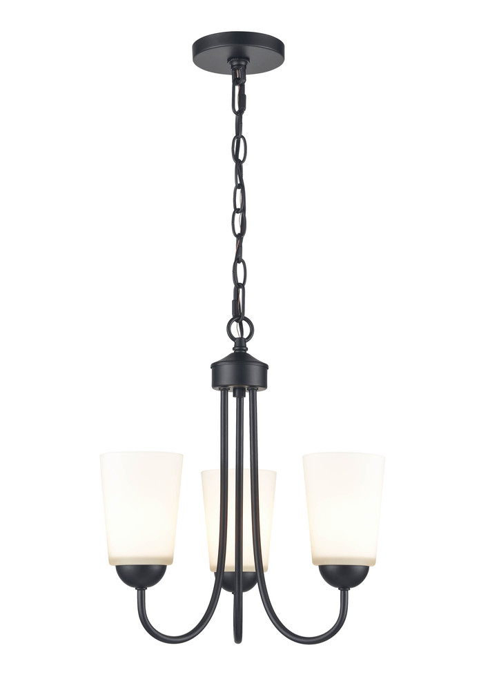 Ivey Lake 3-Light Chandelier Ceiling Light Matte Black