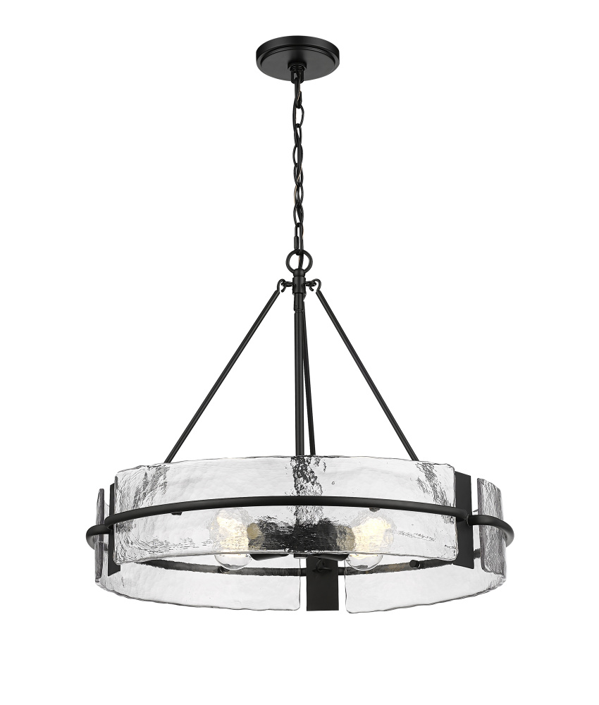 Rezi 24" Wide 4-Light Pendant - Matte Black