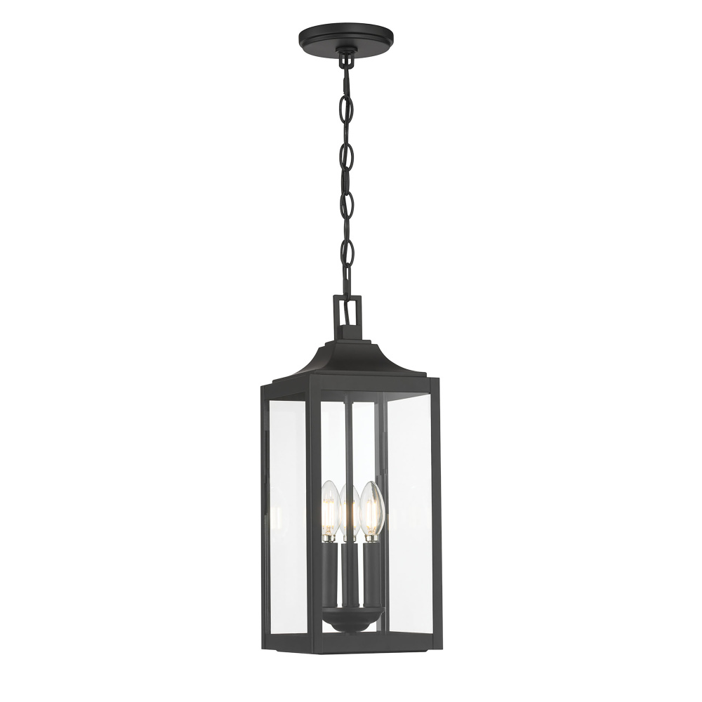 Halston 7.25" Wide 3-Light Outdoor Hanging Lantern