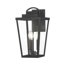Millennium 68003-PBK - Brenwick  17" High 3-Light Outdoor Lantern