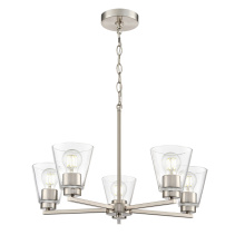 Millennium 64105-BN - Strayhan 24" 5-Light Chandelier - Brushed Nickel