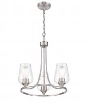 Millennium 9723-BN - Ashford 3-Light Chandelier Ceiling - Brushed Nickel