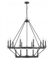 Millennium 46715-MB - Florence 15-Light Chandelier Ceiling Light Matte Black