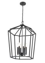 Millennium 91806-TBK - Hylena 18.5" Wide 6-Light Chandelier - Textured Black