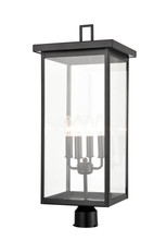 Millennium 2604-PBK - Barkeley 4-Light Outdoor Post Lantern Powder Coated Black