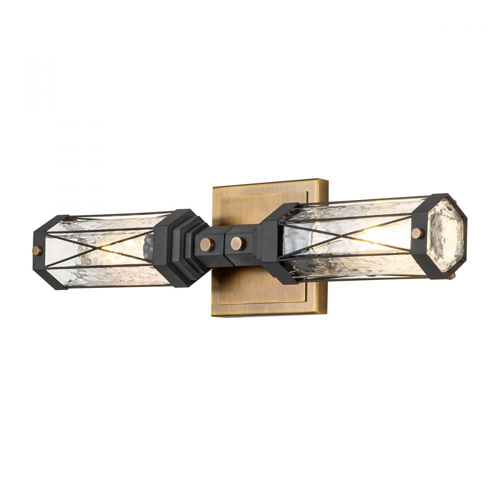 Abbey 2 Light Mid Century Modern Wall Sconce