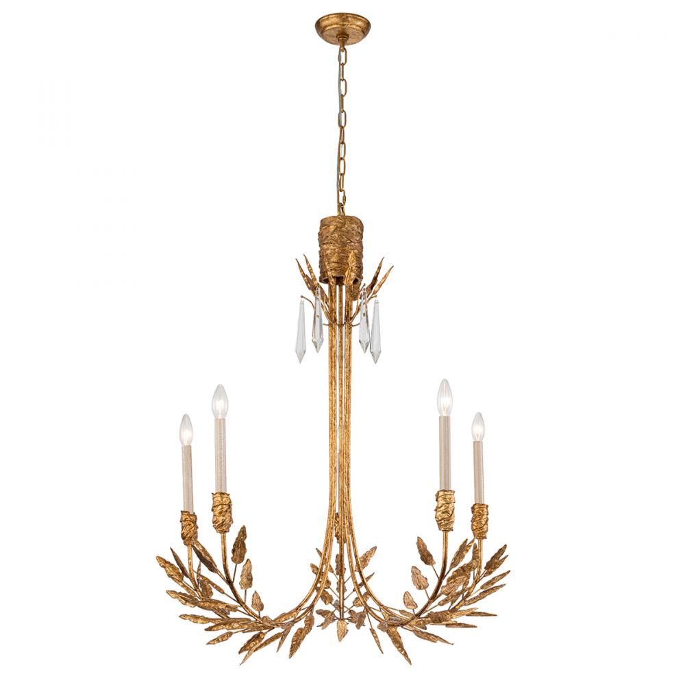 Palm d'Or 5 Light Chandelier