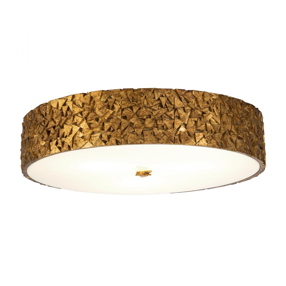 Mosaic 3-Light Flush in Gold