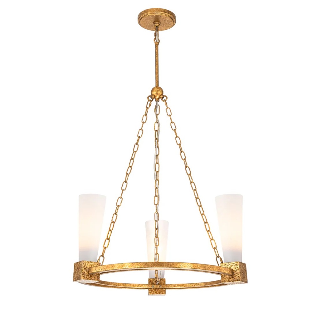 Kristy 3 Light Chandelier Gold