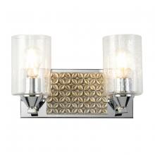 Lucas McKearn BB90587PC-2B2S - Arcadia 2 Light Bath Vanity in Polished Chrome and Silver