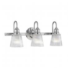 Lucas McKearn BB-ADDISON3-PC - Addison 3 Light Bath Light in Polished Chrome