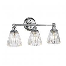 Lucas McKearn BB-KEYNES3-PC - Keynes 3 Light Bath Light in Polished Chrome