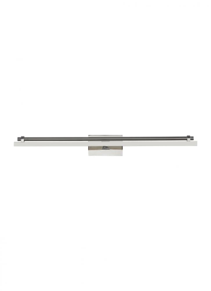 The Kal 24-inch Damp Rated 1-Light Integrated Dimmable LED Picture Light in Polished Nickel