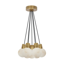 Visual Comfort & Co. Modern Collection SLCH54330BHAB - Mina Alabaster 7-Light Small Chandelier