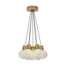 Visual Comfort & Co. Modern Collection SLCH54322IHAB - Mina Alabaster 7-Light Small Chandelier