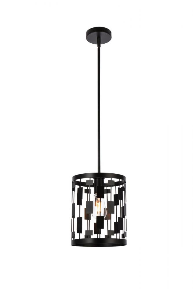 Levante 1 Light Pendant in Black