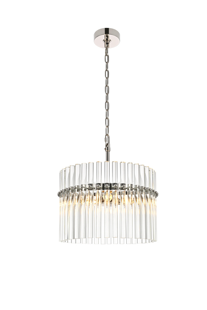 Paulina16 inch Chandelier in Polished Nickel
