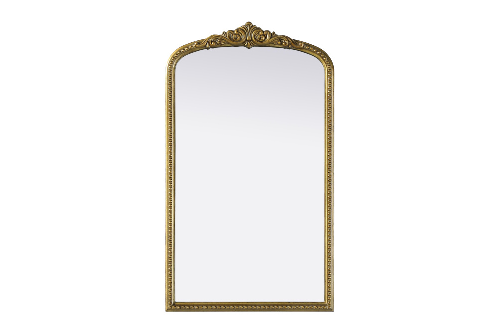 Naomi Vintage Resin Mirror 24x42 in Antique Brass