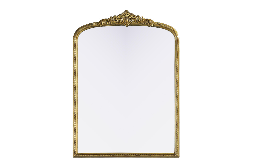 Naomi Vintage Resin Mirror 30x42 in Antique Brass