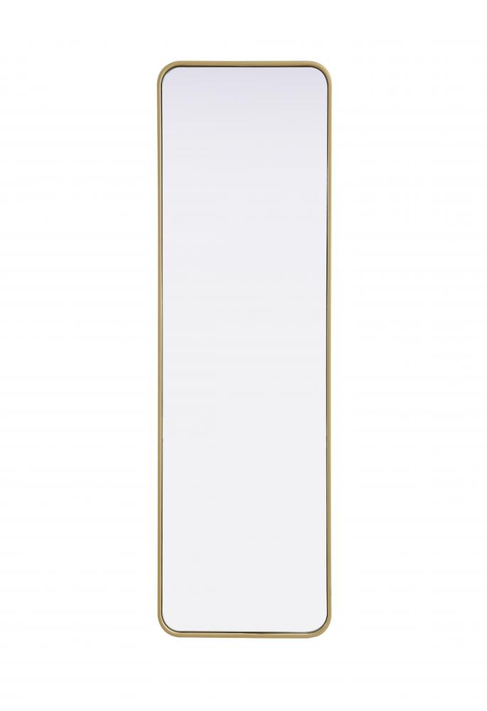 Contour Metal Rectangle Mirror 18x60 in Brass