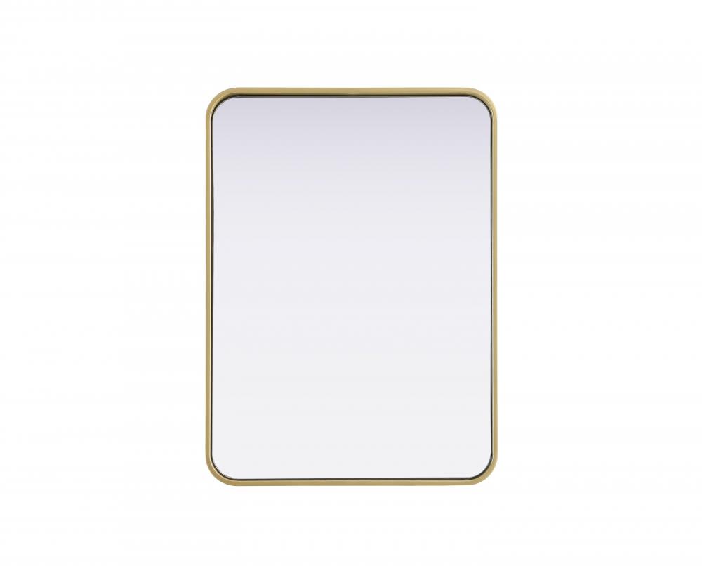 Contour Metal Rectangle Mirror 22x30 in Brass