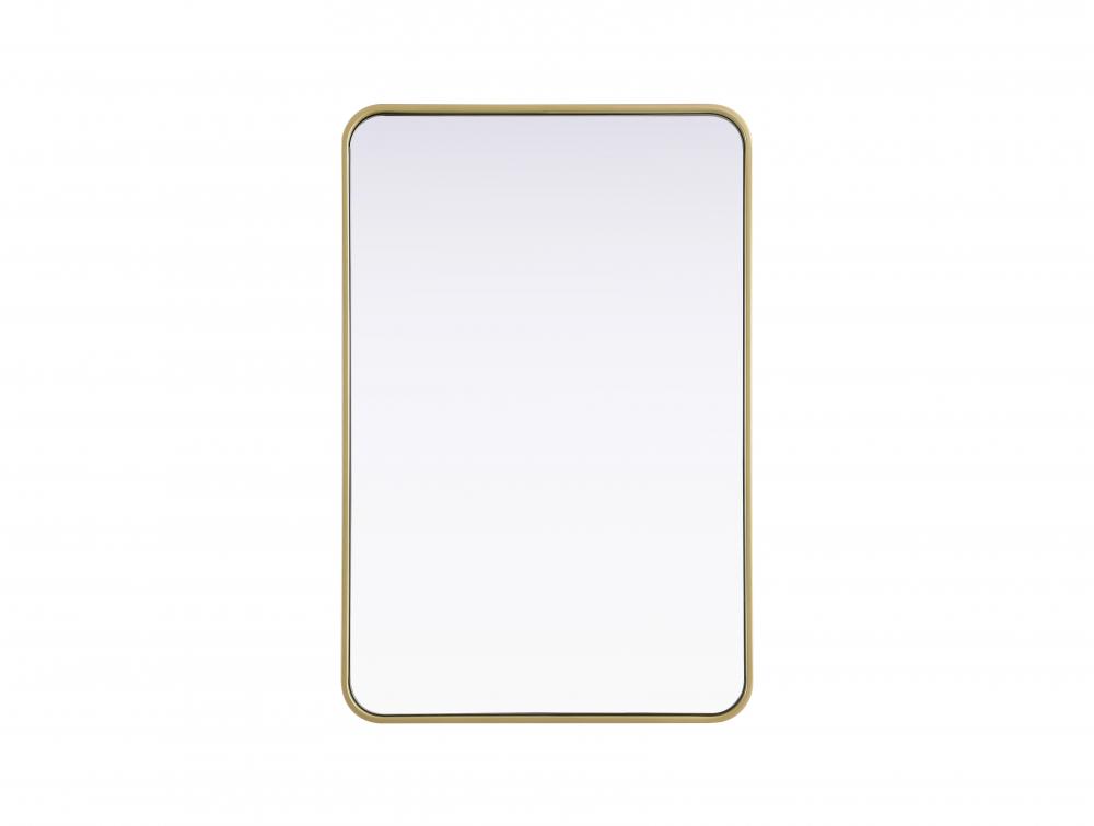 Contour Metal Rectangle Mirror 24x36 in Brass