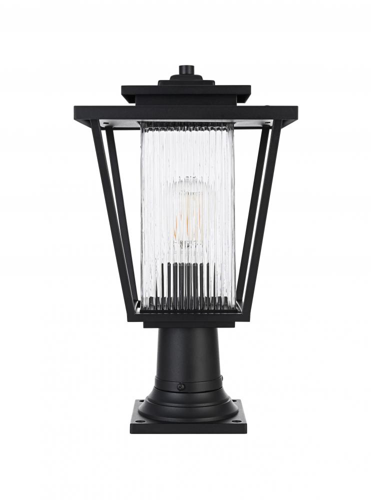 Outdoor Pole Light L10" H17.5" E10" L1 Black