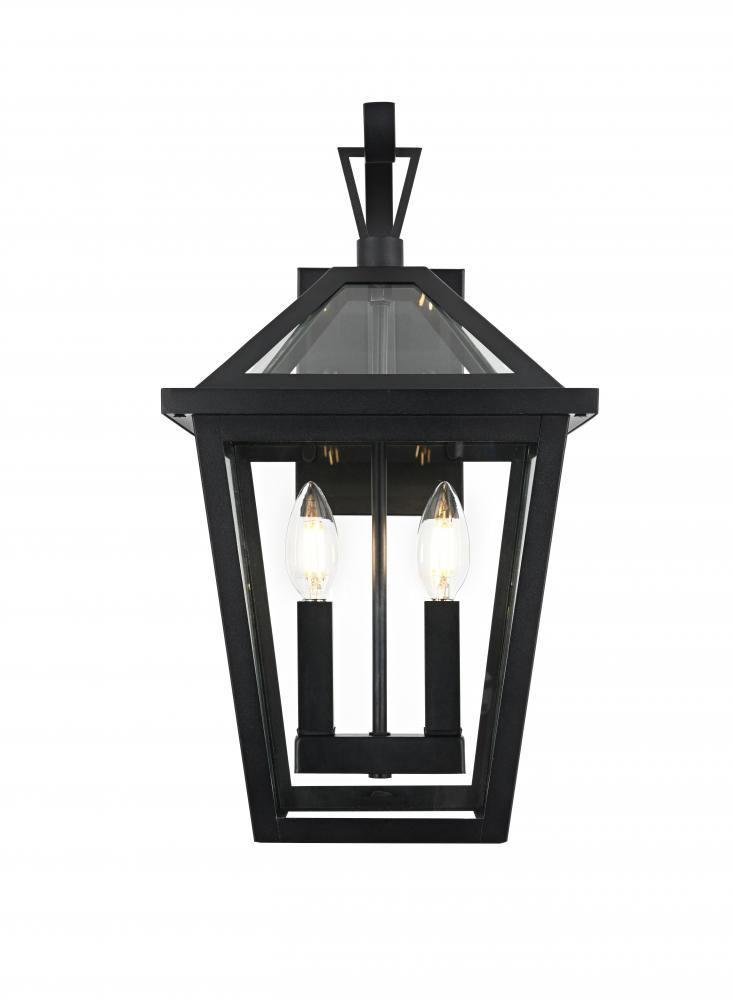 Wall sconce W10" H18" E11.5" L2 Black