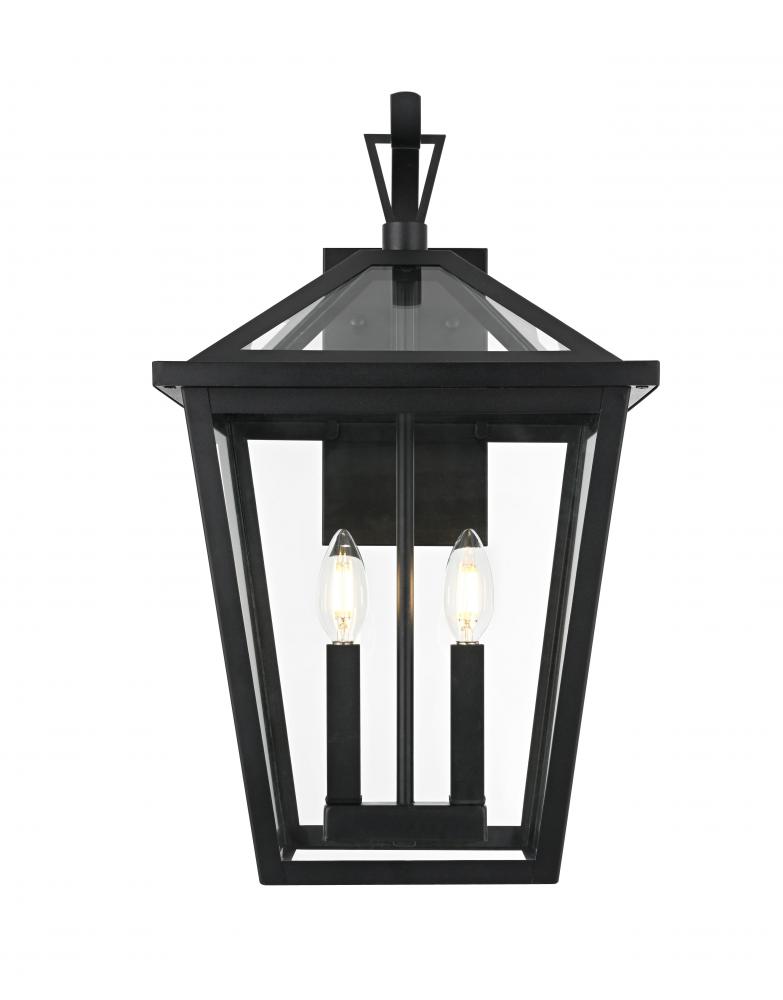 Wall sconce W12" H20" E13" L2 Black