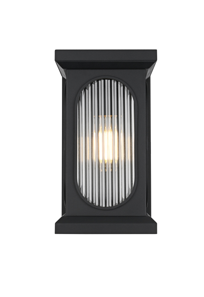 Wall Sconce W7.5" E8.5" H13.5" Black