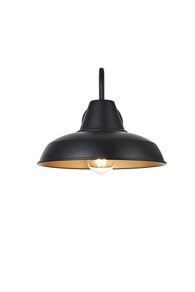 Wall Sconce W11.9"xD15.3"xH9.9" Lt1/E26/60W Black