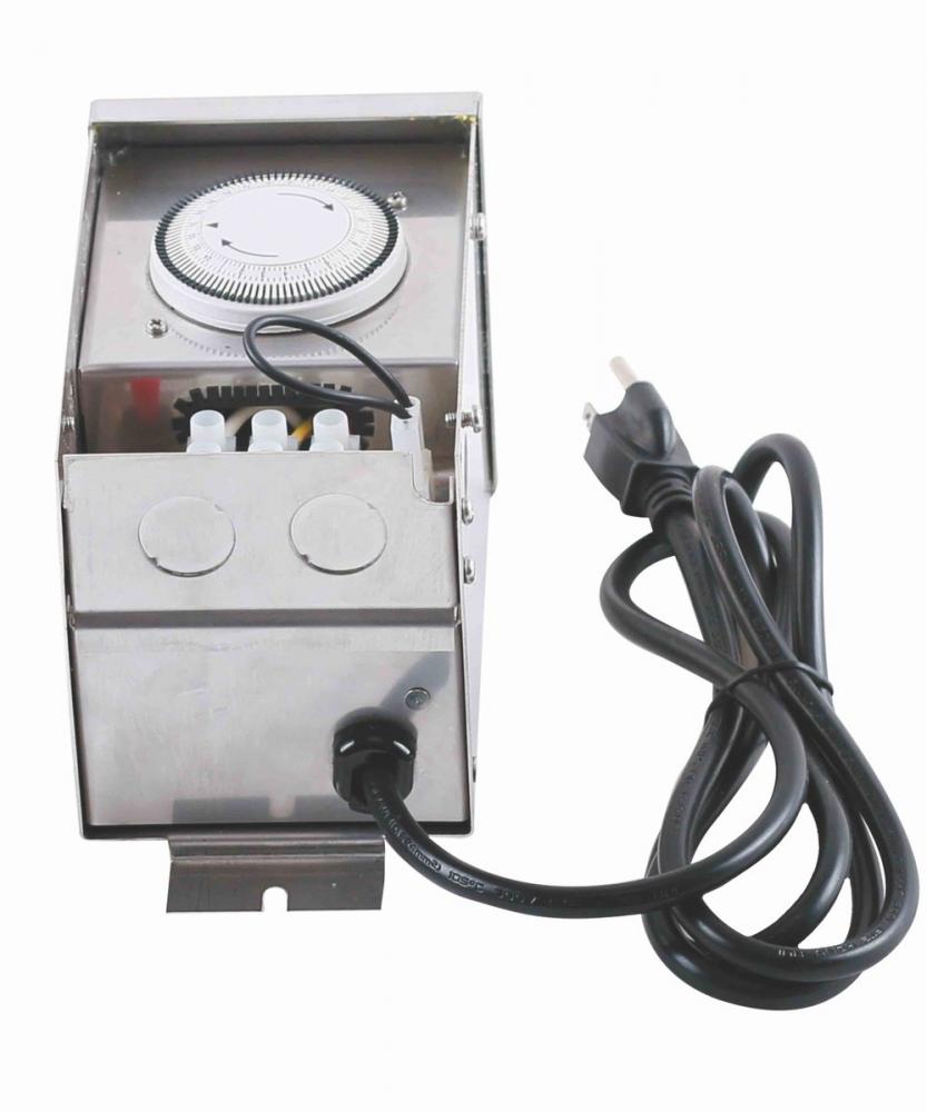 LOW VOLTAGE LANDSCAPE TRANSFORMER 75W, STAINLESS STEEL,INPUT: 120VOUTPUT: 0V-12V-13V-14V-15V