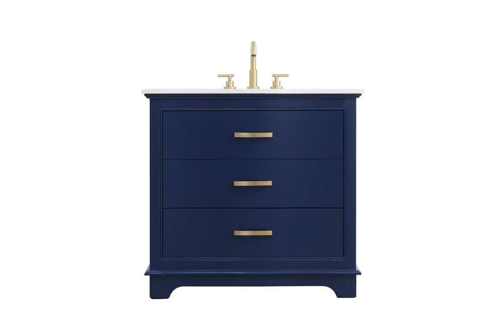 Vanity Cabinet 36"W x 22"D x 34"H blue
