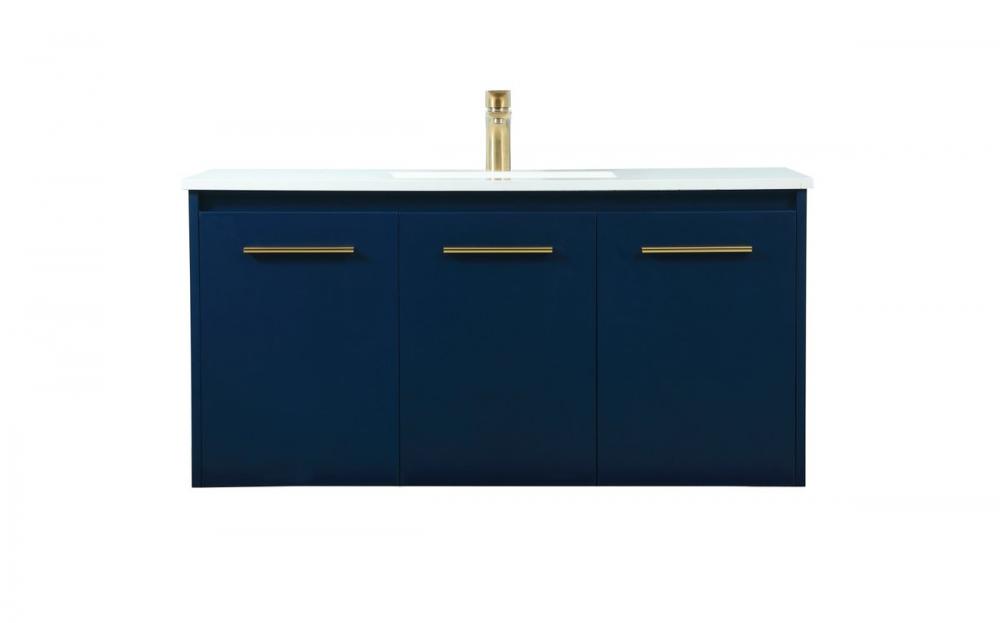 40 inch Single bathroom vanity in blue