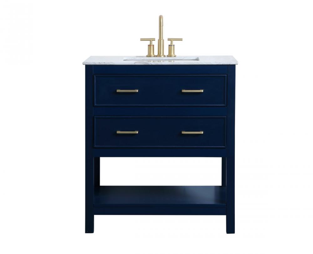 30 inch  Single Bathroom Vanity in Blue