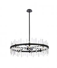 Elegant 2200D36BK - Serena 36 inch crystal round chandelier in black