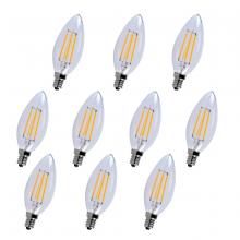 Elegant E12LED121-10PK - LED E12 Candelabra, 5000k, 300 Degree, CRI80, Es, Ul/CUL, 4W, 40w Equivalent, 15000hrs