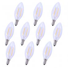 Elegant E12LED123-10PK - LED E12 CANDELABRA, 5000K, 300 degree, CRI80, ES, UL/CUL, 2.5W, 25W EQUIVALENT, 15000HRS