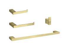 Elegant HWB-13S4BGD - Sofia 4-piece Bathroom Hardware Set in Brushed Gold