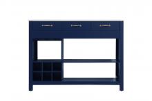 Elegant KD0248BL - Kitchen Island 3Dw 48''Wx26''Dx36''H blue