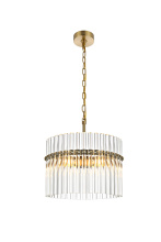 Elegant LD925D16SG - Paulina 16 inch Chandelier in Satin Gold