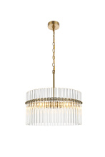 Elegant LD925D20SG - Paulina 20 inch Chandelier in Satin Gold