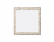 Elegant MR4A4040LN - Rectangle Cornhusk Mirror 40x40 in Linen White