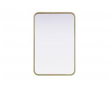 Elegant MR8A2030BRA - Contour Metal Rectangle Mirror 20x30 in Brass