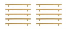 Elegant PL400-7-BR-10PK - Quinn 7-9/16" Center to Center Brass Bar Pull Multipack (set of 10)